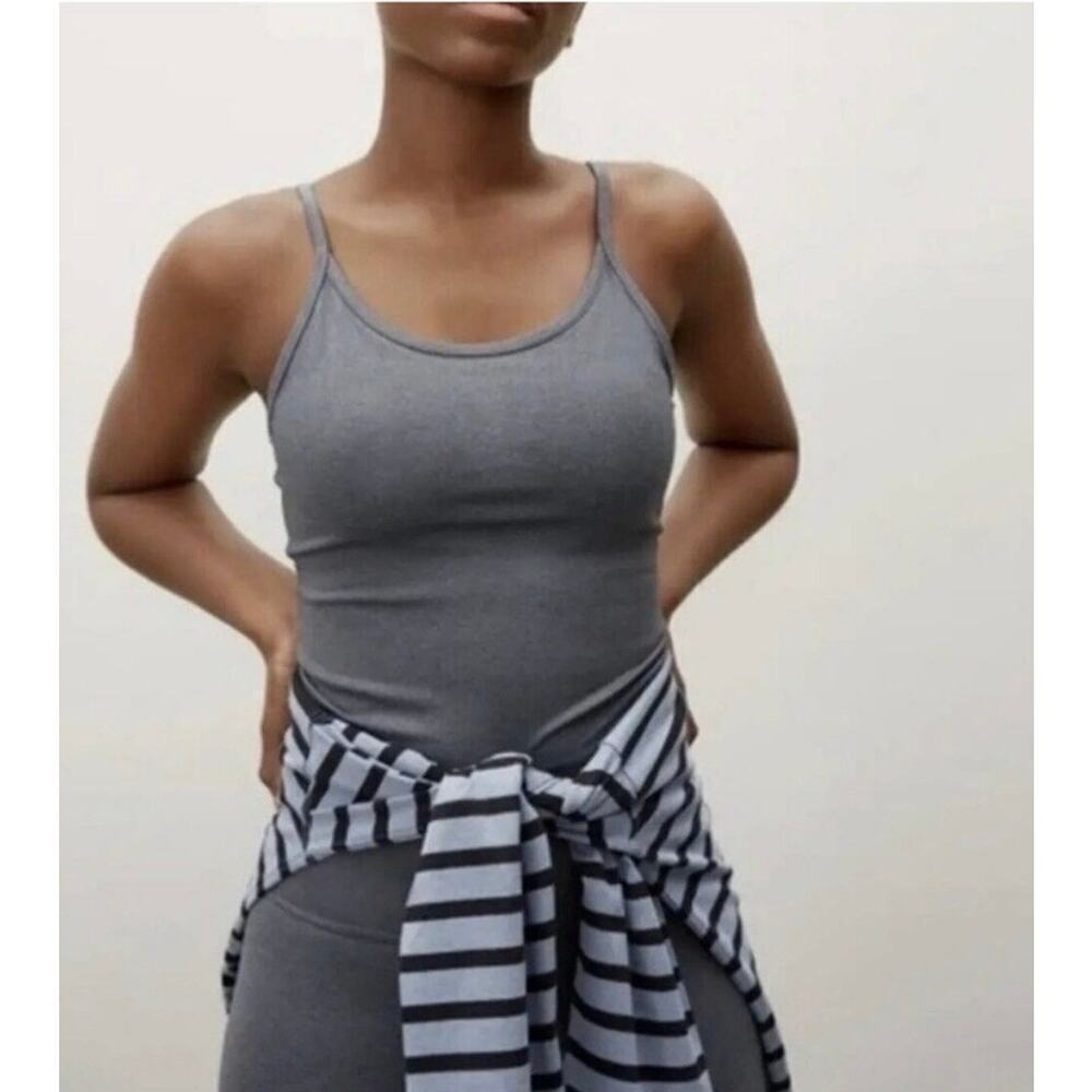 Everlane The Perform Dark Gray Cami Tank Top Size Small